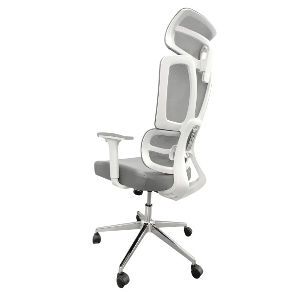 Кресло SitUp PALMA White Chrome (сетка Grey/Grey)