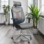 Кресло SitUp BARRACUDA Chrome (сетка Dark Gray/ткань Dark Gray)