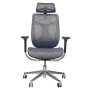 Кресло SitUp BARRACUDA Chrome (сетка Dark Gray/ткань Dark Gray)