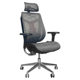 Кресло SitUp BARRACUDA Chrome (сетка Dark Gray/ткань Dark Gray)