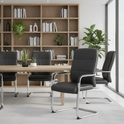 Кресло SitUp BRYAN CF Chrome (экокожа Black)