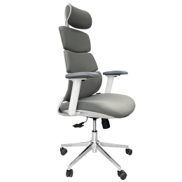 Кресло SitUp CROCUS white Chrome (сетка Grey/Grey)