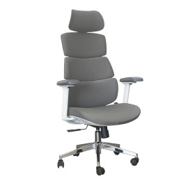 Кресло SitUp CROCUS White Chrome (сетка Grey/Grey)
