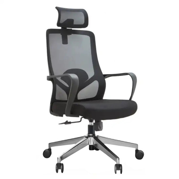 Кресло SitUp DONAT black Chrome (сетка Black/Black)