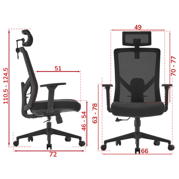 Кресло SitUp FIONA A PL black (Black/Black)