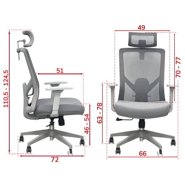 Кресло SitUp FIONA A PL grey (Grey/Grey)