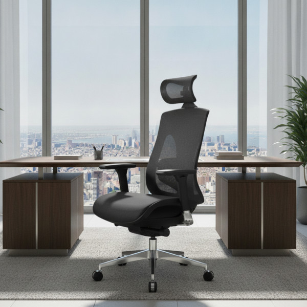 Кресло SitUp GALAXY Chrome (сетка Black/ткань Black)
