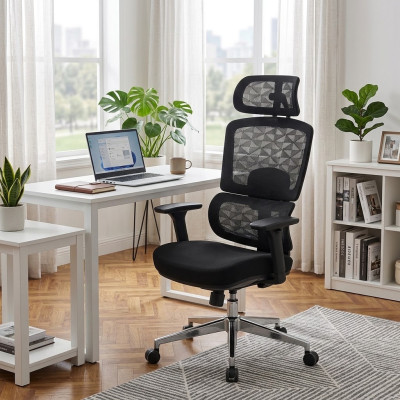Кресло SitUp GARFILD Chrome (сетка Black/ткань Black)