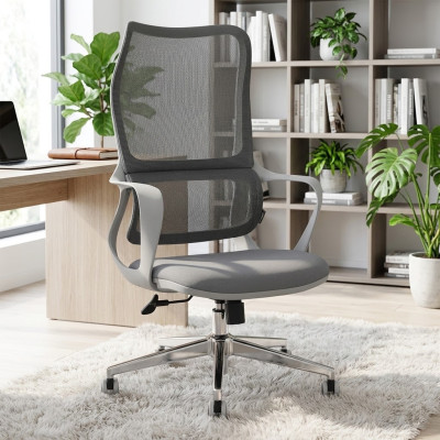 Кресло SitUp LATI-H Grey Chrome (сетка Grey/Grey)