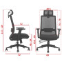 Кресло SitUp MADRID LUX PL black (сетка Black/ткань Black)