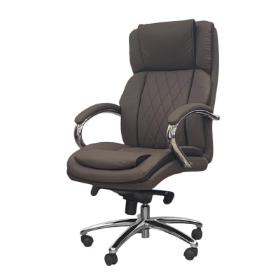 Кресло <!--noindex--><span data-nosnippet>SitUp</span><!--/noindex--> MARSEL Chrome PU dark brown