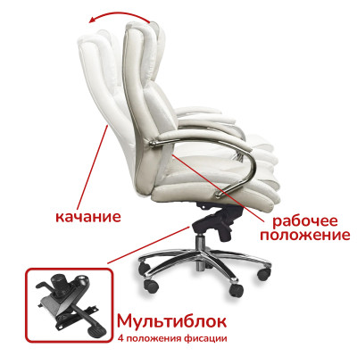 Кресло <!--noindex--><span data-nosnippet>SitUp</span><!--/noindex--> MARSEL Chrome PU beige