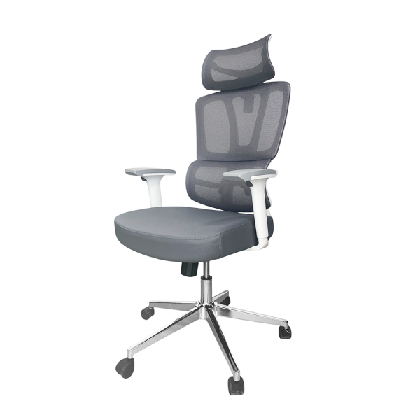 Кресло SitUp PALMA White Chrome (сетка Grey/Grey)