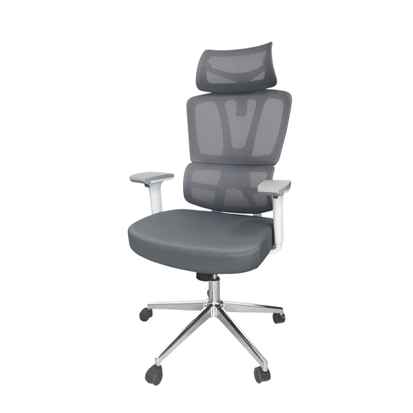 Кресло SitUp PALMA White Chrome (сетка Grey/Grey)
