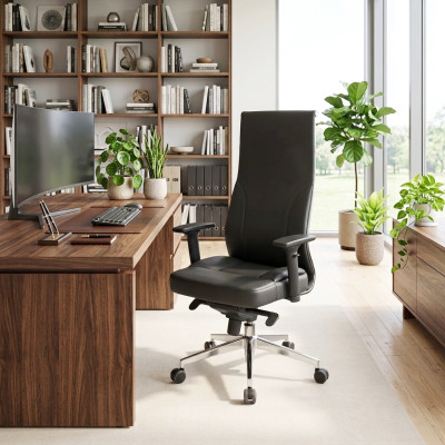 Кресло SitUp PARTNER Chrome (экокожа Black/Black)
