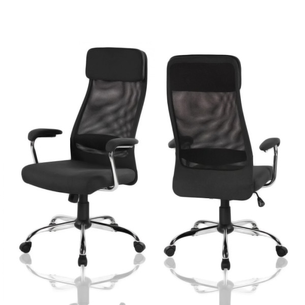 Кресло SitUp VAASA Chrome (сетка Black/ткань Black)