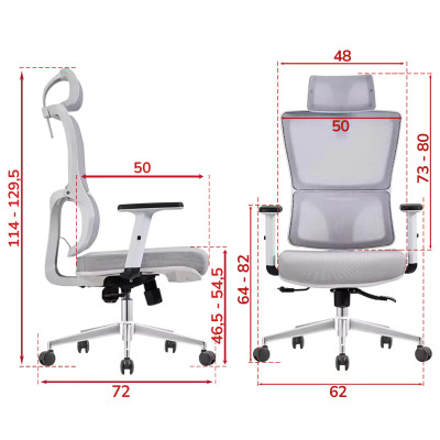Кресло SitUp VICTORIA Chrome (Light Gray/Light Gray)