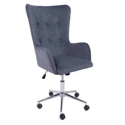 Кресло BELLA XL Kiton 713 Graphite велюр/хром