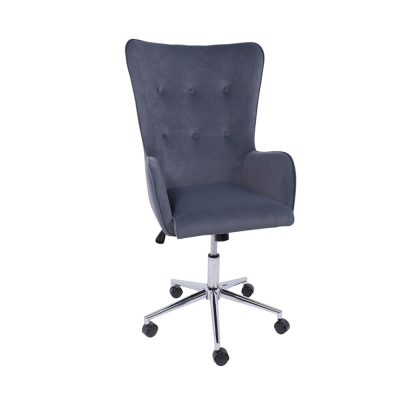 Кресло BELLA XL Kiton 713 Graphite велюр/хром