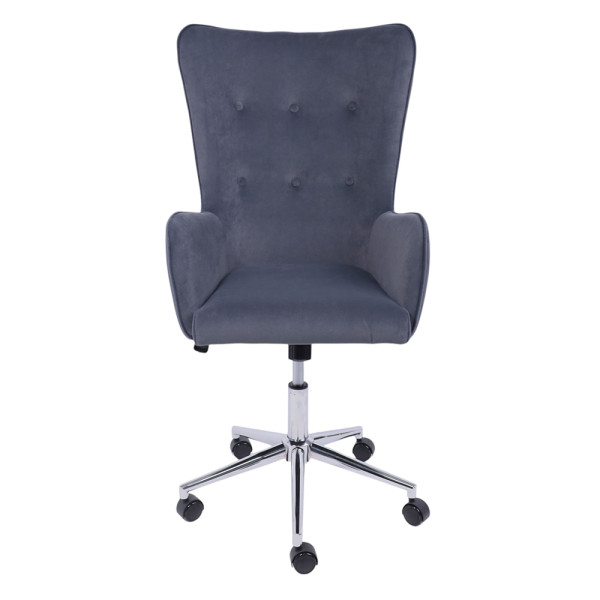 Кресло BELLA XL Kiton 713 Graphite велюр/хром