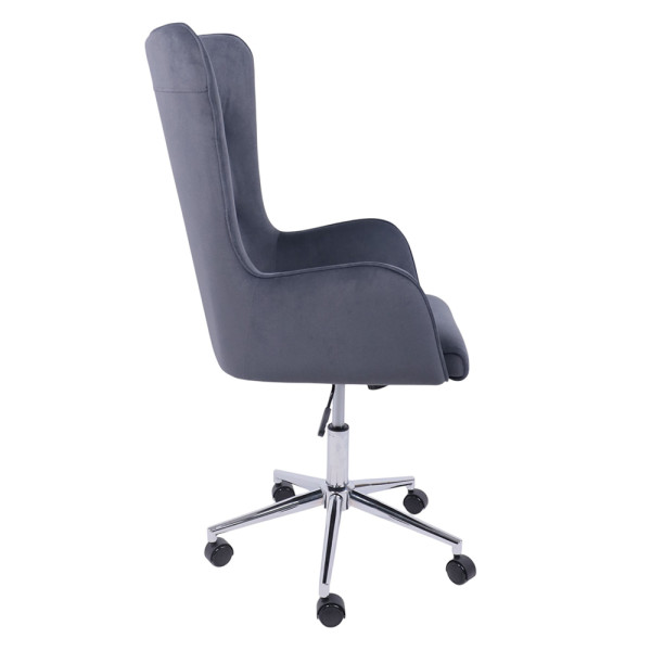 Кресло BELLA XL Kiton 713 Graphite велюр/хром