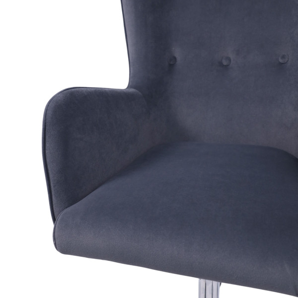 Кресло BELLA XL Kiton 713 Graphite велюр/хром