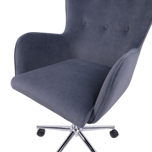 Кресло BELLA XL Kiton 713 Graphite велюр/хром