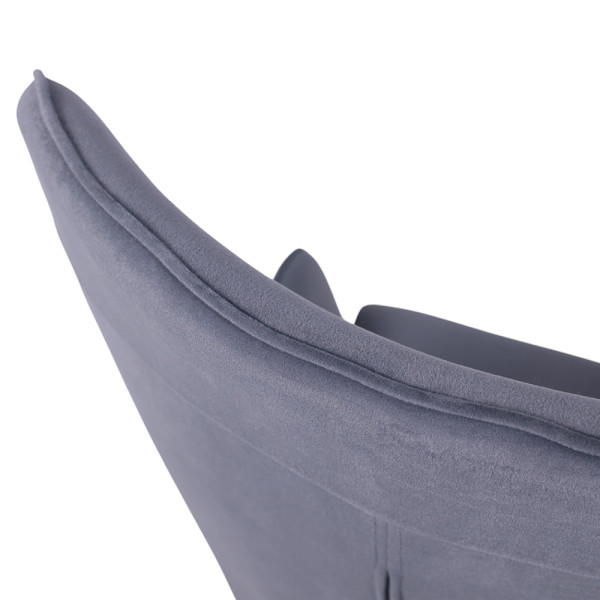 Кресло BELLA XL Kiton 713 Graphite велюр/хром