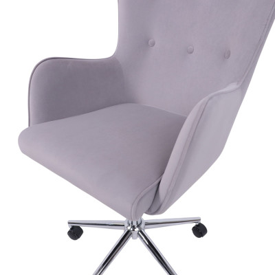 Кресло BELLA XL Kiton 722 Smoke велюр/хром