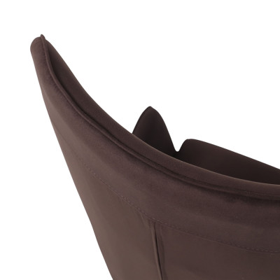 Кресло BELLA XL Kiton Velutto 24 (choco) велюр/хром