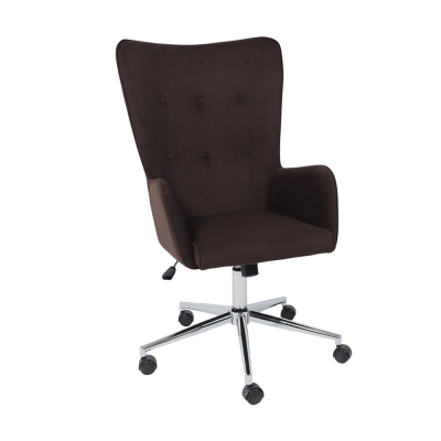 Кресло BELLA XL Kiton Velutto 24 (choco) велюр/хром