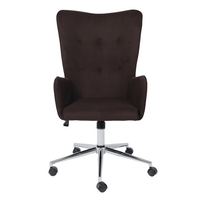 Кресло BELLA XL Kiton Velutto 24 (choco) велюр/хром