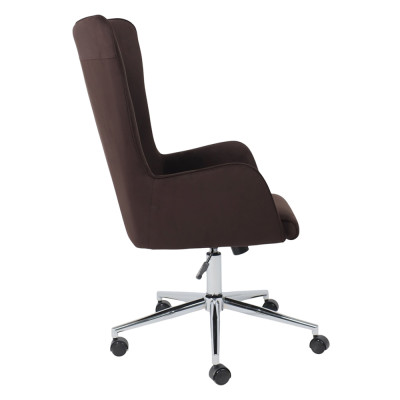 Кресло BELLA XL Kiton Velutto 24 (choco) велюр/хром