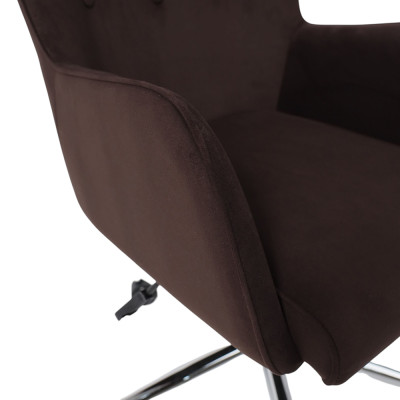 Кресло BELLA XL Kiton Velutto 24 (choco) велюр/хром