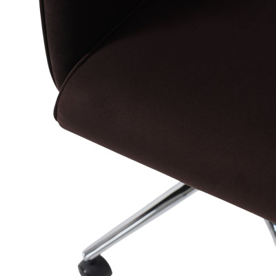 Кресло BELLA XL Kiton Velutto 24 (choco) велюр/хром