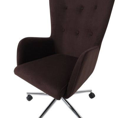 Кресло BELLA XL Kiton Velutto 24 (choco) велюр/хром