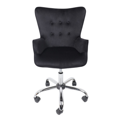 Кресло BELLA Seven 035 black велюр/хром