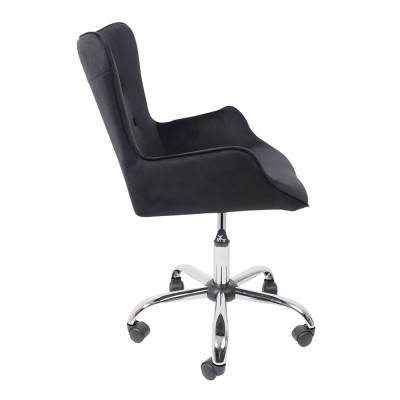 Кресло BELLA Seven 035 black велюр/хром