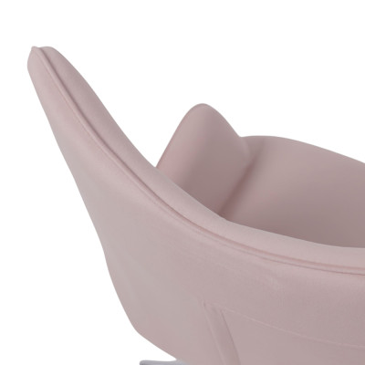 Кресло BELLA Velluto 37 dust rose велюр/хром