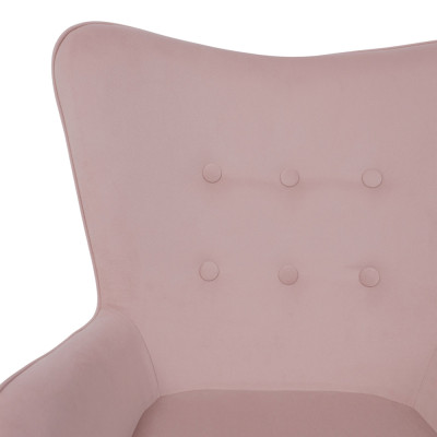 Кресло BELLA Velluto 37 dust rose велюр/хром