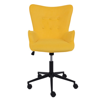 Кресло BELLA Velutto 40 (желтый) велюр/черный