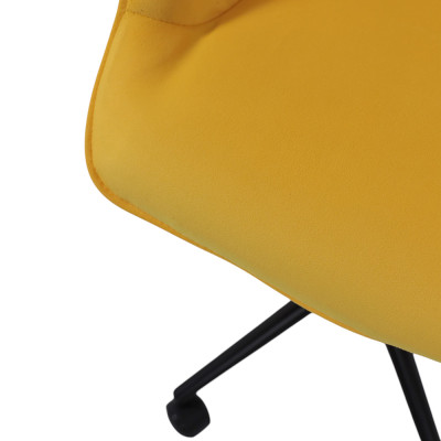 Кресло BELLA Velutto 40 (желтый) велюр/черный