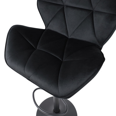 Кресло барное BERLIN GB Seven 35 велюр/черный