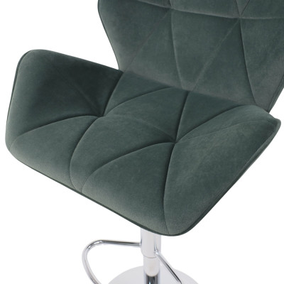 Кресло барное BERLIN GB Kiton 708 велюр/хром