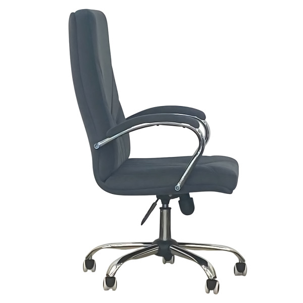 Кресло ПМК MANAGER Chrome ткань серый