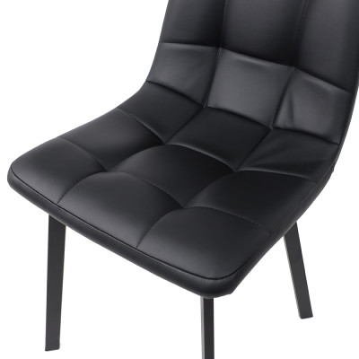 Кресло РОЙ (черный) экокожа/черный