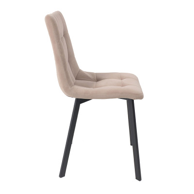 Кресло РОЙ Kiton 706 (бежевый) велюр/черный