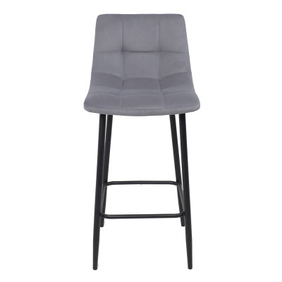 Кресло полубарное РОЙ РВ Velutto 32 (серый) велюр/черный