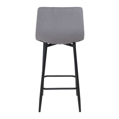 Кресло полубарное РОЙ РВ Velutto 32 (серый) велюр/черный