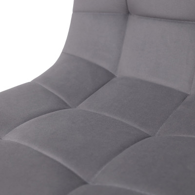 Кресло полубарное РОЙ РВ Velutto 32 (серый) велюр/черный